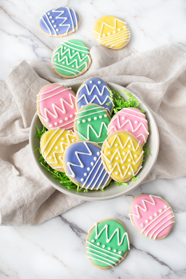 Easter Egg Olive Oil Sugar Cookies 