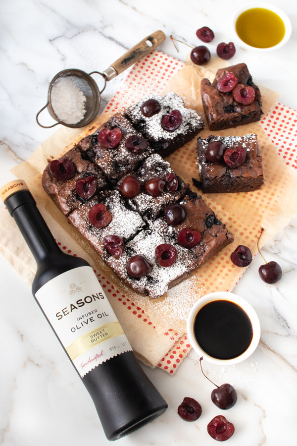 Chocolate Cherry-Lavender Brownies