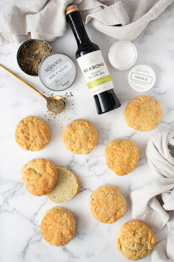 Blog posts Herb & Pepper Olive Oil Biscuits