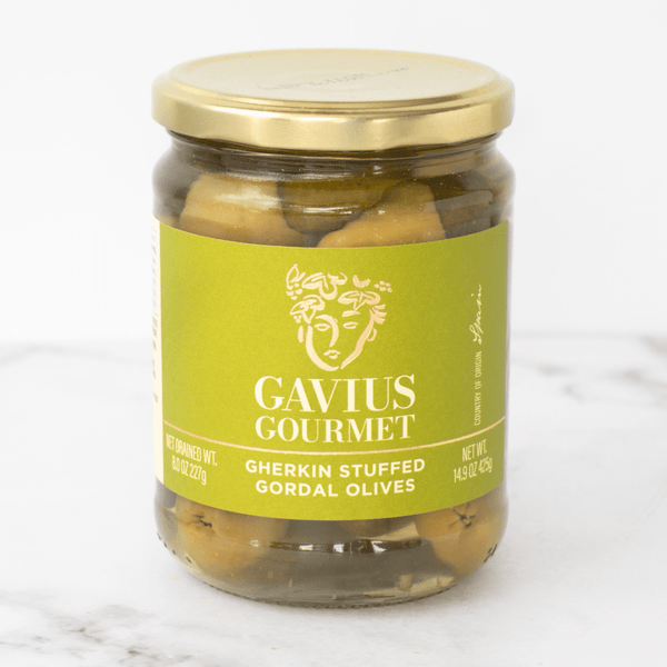 Millpress Imports Olives 14.9 oz Gherkin Stuffed Manzanilla Olives